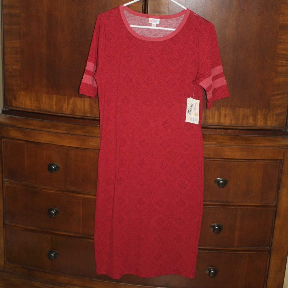 Lularoe red julia dress M